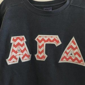 Alpha Gamma Delta letter sweatshirt